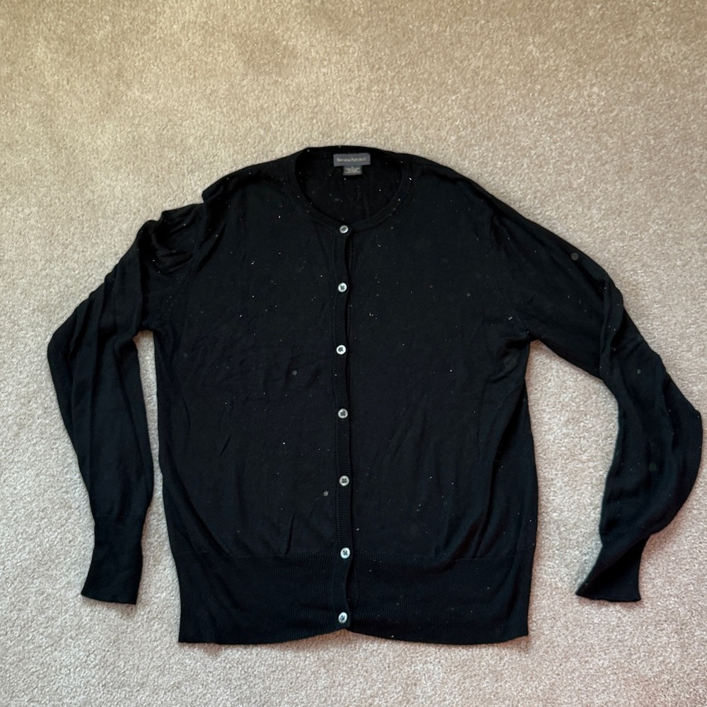 Black Button-Up Cardigan
